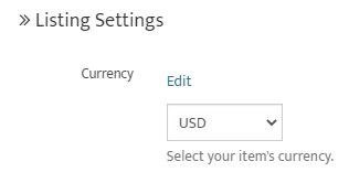 Listing Currency